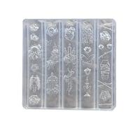 Sculpting Template with & Geometric Patterns for Artistic Manicure Creations Easy Release Manicure Mold