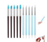Sculpting Tools,10 Pcs Silicone Sculpting Tools Dotting Tool Clay Modelling Tools Paint Brush for Pottery Craft Pottery Craft, Rock, Nail, Blending, Drawing Art Projects