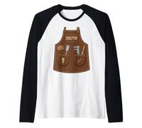 Sculptor Stone Carving Clay Artist Apron Halloween Costume Raglan Baseball Tee