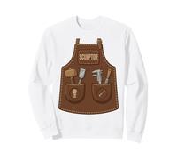 Sculptor Stone Carving Clay Artist Apron Halloween Costume Sweatshirt