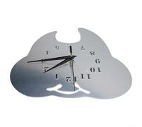 Sculptural Acrylic Tooth Shaped Wall Clock Creating a Striking Focal Point in Interior Design (Silver)