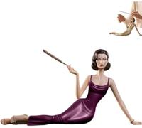 Sculptural Aromatherapy Statue Incense - Handcrafted Ceramic Aroma Statue,Where Sculpture Meets Serenity,Elegant Lady Figurine Incense Stick Holder for Yoga,Living Room,Bedroom & Home Decor (A)