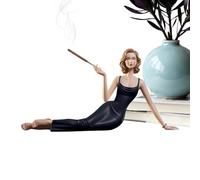 Sculptural Aromatherapy Statue, Resin Incense Burner Stick Holder, Elegant Woman Figure Craft For Home Décor, Meditation, Yoga, 20x7.8x5cm