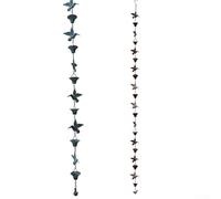 Sculptural Beauty 8 5ft Metal Rain Chain Adding Charm to Eaves and Gardens (Blue)