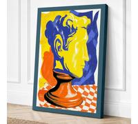 Sculptural Study in Primary Canvas Wall Art Print 18x12 Inch