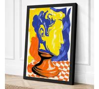 Sculptural Study in Primary Canvas Wall Art Print 24x16 Inch (61 x 41 cm)
