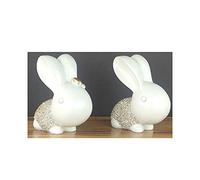 Sculpture A Pair of Rabbits Figurine Ornaments Resin Artware for Bookcase Office Living Room Home Desktop Decoration Accessories Exquisite artwork(Color : Blue)