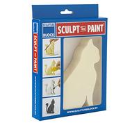 Sculpture Block SP 104 Sculpt and Paint Series, Prefabricated Hard Foam Block with Cat Motif for Designing and Working - 14 cm x 17 cm x 3 cm