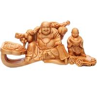 Sculpture Buddha statue Wealth and Happiness Feng Shui Decorations Laughing Maitreya Carrying Money Bags Good Luck
