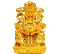 Sculpture CAI Shen Statue God of Wealth Gold Statue Caishen Wencaishen Fortune Ornament Sculpture Luck Decor Mascot