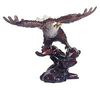 Sculpture Crafts Animal Sculpture Eagle Statue Handicraft Model Desktop Decoration Simulation Bird Bronze Statuette Antique Art Display Collection Gift