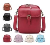Sculpture Crossbody Leather Bag, Unisex Sculpture Crossbody 8f Leather Bags, Trendy Storage Casual Shoulder Messenger Purse (Wine Red)