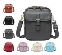 Sculpture Crossbody Leather Bag, Unisex Sculpture Crossbody 8f Leather Bags, Trendy Storage Casual Shoulder Messenger Purse (Dark Gray)