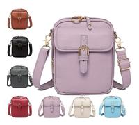 Sculpture Crossbody Leather Bag, Unisex Sculpture Crossbody 8f Leather Bags, Trendy Storage Casual Shoulder Messenger Purse (Light Purple)