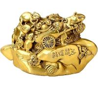 Sculpture Decor Handmade Craft Zodiac Statue/Rat Statues Pure Brass Chinese Feng Shui Decor Figurine Five Rats Fortune