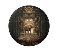 Sculpture Elephant Round Badge - Durable Tin Plate Design With Full Front Print, Perfect For Custom Gifts And Apparel Decoration