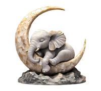 Sculpture Elephant Sleeping on The Moon for Restaurant Businesses Guest Room