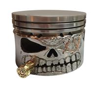 sculpture face carved skeleton handmade piece resin figurine piston head man expressive creation office decor atmosphere mechanics artistic gift automobile passion