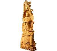 Sculpture Fengshui Buddha statue Solid Wood Ruyi Kwan Yin Lady Kuan Guanyin Goddess of Mercy Quanyin Figurine Meditating