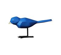 Sculpture Geometric Bird Ornaments Origami Bird Living Room Office Porch Home Resin Decorations - Blue