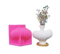 Sculpture Moulds Vase Molds Striped Shape Flowerpot Molds Planter Hand-Making Supplies Ornament Moulds for Vase Flowerpot Crafting Mold