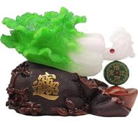 Sculpture Ornaments Jade Cabbage Statue Decoration Resin Crafts Furnishings Lucky Office Living Room