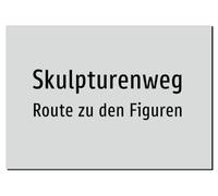 Sculpture Path - Route to the Figures - Sticker A5: 210 x 148 mm - Without Graphics, Only Text