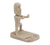 Sculpture Phone Holder, Resin Easter Island Smartphone Stand, Funny Tabletop Decoration for Watching Videos & Making Video Calls