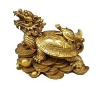 Sculpture Tabletop Dragon Turtle Decoration, Wealth Protection Gossip Dragon Head Turtle Statue Figurine Paperweights Decor, Best Housewarming Congratulatory Decor,16cm (Color : 16cm)