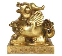 Sculpture Tabletop Feng Shui Decoration Pi Xiu Statue Decoration Brass Crafts, Attract Wealth and Good Luck Best Decoration, for Your Office Decoration Housewarming Gifts,4cm (Size : 4cm)