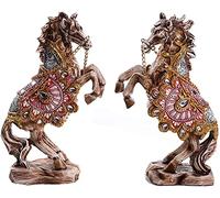Sculpture Tabletop Feng Shui Statue,Statue Horse s for The Home, Animal Figurines Decor Sculpture Ornaments, Housewarming, Business, Gifts, Symbol Success Set Blessing Gift