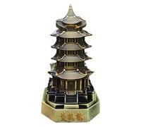 Sculpture Tabletop Figurines Statues Yellow Crane Tower Model Statue Alloy Building Model Metal Crafts Household Wrought Iron Birthday/Holiday Present Souvenir/Collectible