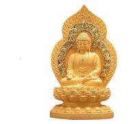 Sculpture Tabletop Laughing Buddha Statue Resin Buddha Statue Feng Shui Figurine Craft Ornament Office Decor to Bring Peace and Enhance Positive Energy,A