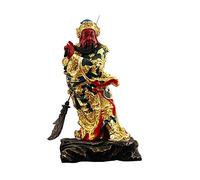 Sculpture Tabletop Statue Decoration Resin Feng Shui Money Lucky Fortune Wealth Chinese Guan Gong/Guan Yu Office Decoration Tabletop Ornaments Good Lucky Gifts Sculpture Decor (Size : X-Small)