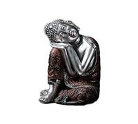 Sculpture Tabletop Thai Buddha Statue Creative Ornaments Lying Knees Sleeping Buddha Statue Resin Statue Sitting Stone Buddha Statue Sculpture Lucky Blessing Indoor/Outdoor Meditating Buddha Statuary