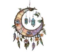 Sculpture Wall Decor Ornaments 2D Moon Pendant Creates A Atmosphere Enhances The Lights Up Your Small Space And Fills The Night (A, 20cm)