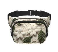 sculpture wall Fitness travel shoulder bag, fashionable and casual waist bag, square double-layer waist bag, Black, One Size, Black, One Size