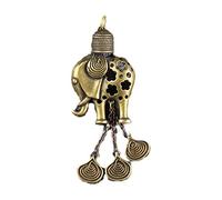 Sculpture Wall Sculptures Copper Elephant Luck Bell Small Ornaments Desk Feng Shui Keychain Decor