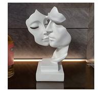 Sculpture White, Modern Abstract Art Sculptures Decoration, for Living Room, Bar, Bedroom, Couple Statue Gift, Resin