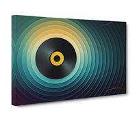 Sculptured Vinyl Record Canvas Print | Gallery Wrapped 30mm Frame Wall Art | 30x20 inches | Ready to Hang | Abstract Picture | Living Room Bedroom Lounge Office