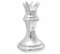 Sculptures 2 pcs Silver Aluminium 17 x 17 x 42 cm Modern Art Object for Living Room Office Shelf Mantle Stylish Decorative Figures with Decorative Inlay