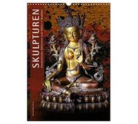 SCULPTURES Hindu Goddesses and Gods - Buddhas UK-Version (Wall Calendar 2026 DIN A3 Portrait), CALVENDO 12 Month Wall Calendar