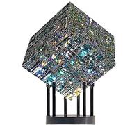 Sculptures Statues New Creative Chroma Cube Glass Sculpture, Multicolored Glass Cube Statue, for Home Art Office Decoration-Blue||8x8x8 cm