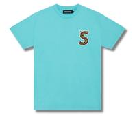 Scum Men's S Diablo Leopard Print T-Shirt in Blue | Size: XL Scum Blue XL