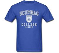 Scumbag College The Young Ones Vintage T-Shirts Funny Men's T Shirt 100% Cotton Blue XL