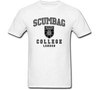 Scumbag College The Young Ones Vintage T-Shirts Funny Men's T Shirt 100% Cotton White XL