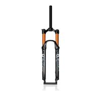 Scumlovy 26/27.5/29 Inch MTB Air Suspension Fork XC/AM Mountain Bike Front Fork, Straight/Tapered Steerer 120mm Travel Disc Brake QR 9 * 100mm Manual Lockout Ultralight(Gold Straight,26'')