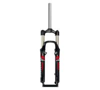 Scumlovy 26'' Bike Suspension Fork V Disc Brake Mountain Spring Mechanical 28.6mm Straight Steerer Front Travel 110mm,QR 9x100mm(26'' Red)