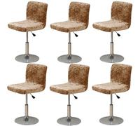 Scumlovy Bar Stool Covers, Crushed Velvet Swivel Bar Stool Chair Covers Soft Stretch Pub Counter Stool Covers Non Slip Stool Cover for Swivel Barstool Chair Seat-Light Grey-4 Pack