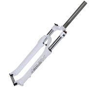Scumlovy Bicycle Air MTB Front Fork 26/27.5/29 Inch, 100Mm Travel Thru Axle 10Mm Manual Lockout with Damping Straight/Tapered Steerer Mountain Bike Forks 1,27.5in